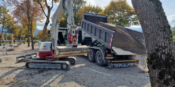 Stellplätze kiesen, © Chiemsee Camping Rödlgries