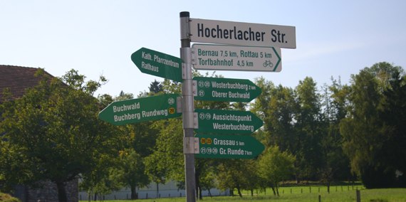 Radwegbeschilderung, © Chiemsee Camping